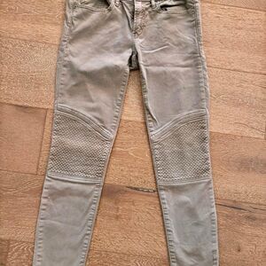 Womens GAP Super Skinny Army Green Moto Jeans Size 26
